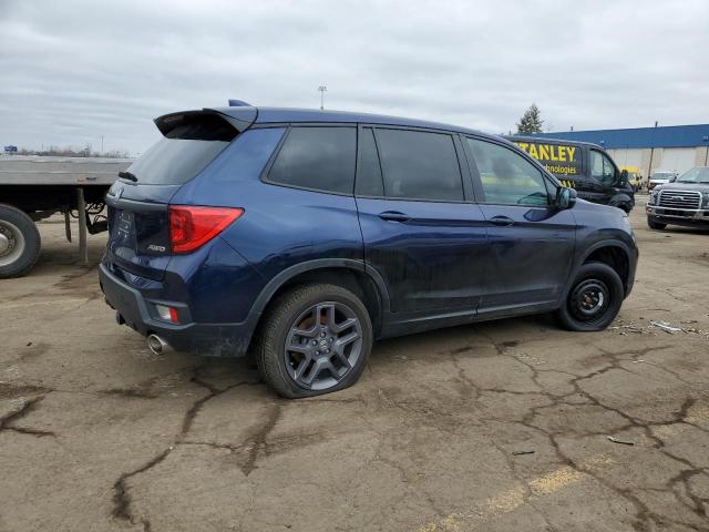 5FNYF8H58NB004371 - 2022 HONDA PASSPORT EXL ლურჯი ფოტო 3