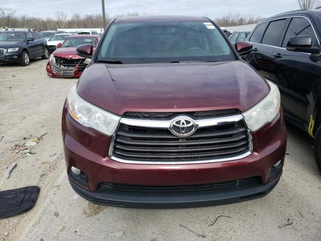 5TDZKRFH0ES015959 - 2014 TOYOTA HIGHLANDER LE RED photo 5