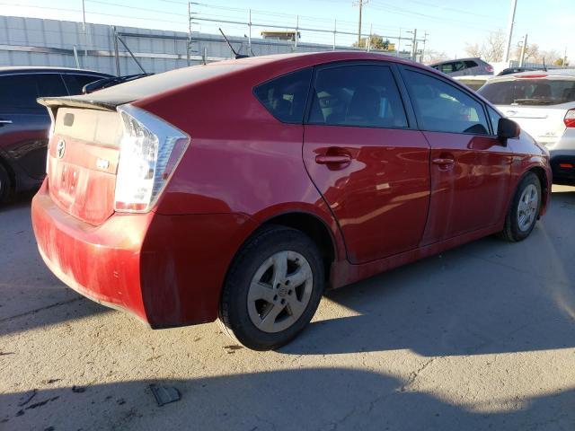 JTDKN3DU7A0206443 - 2010 TOYOTA PRIUS RED photo 3