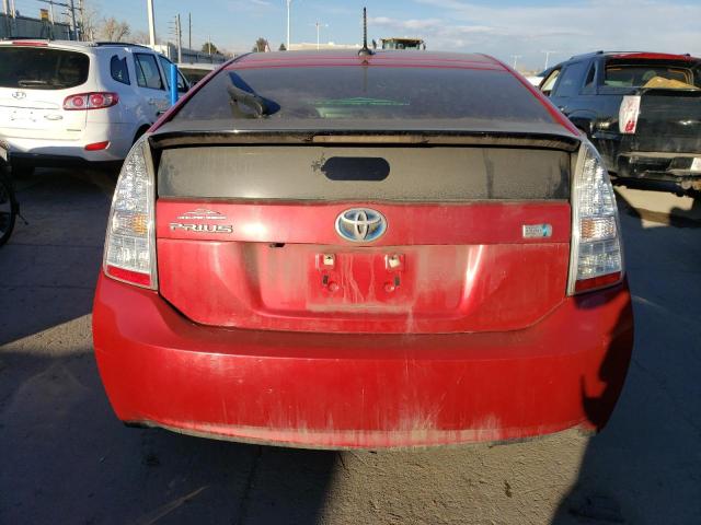 JTDKN3DU7A0206443 - 2010 TOYOTA PRIUS RED photo 6