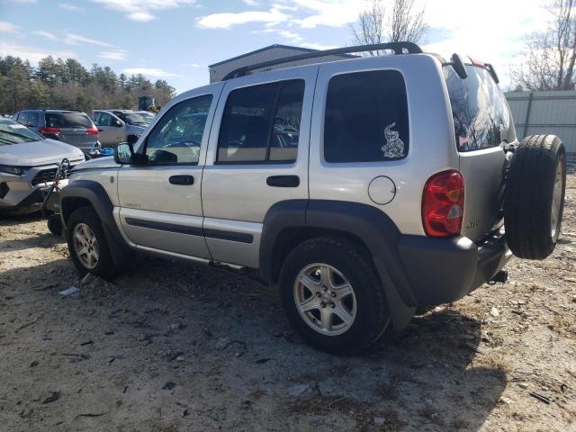 1J4GL48K64W314297 - 2004 JEEP LIBERTY SP SILVER photo 2