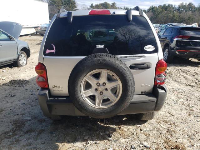 1J4GL48K64W314297 - 2004 JEEP LIBERTY SP SILVER photo 6