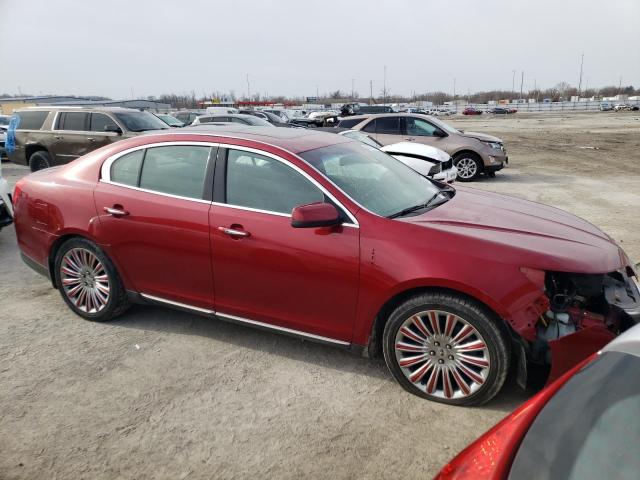 1LNHL9DK8DG600560 - 2013 LINCOLN MKS RED photo 4
