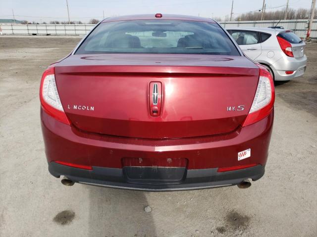 1LNHL9DK8DG600560 - 2013 LINCOLN MKS RED photo 6