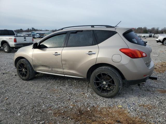 JN8AZ18W09W101045 - 2009 NISSAN MURANO S GOLD photo 2