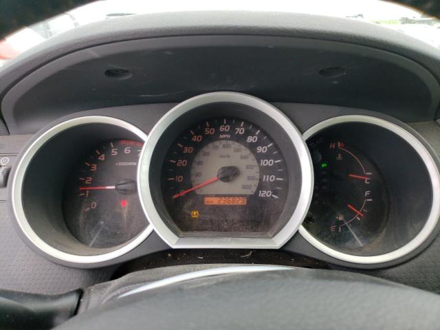 5TEJU62N86Z291358 - 2006 TOYOTA TACOMA DOUBLE CAB PRERUNNER SILVER photo 9