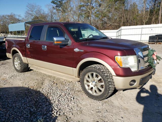 1FTPW12V69KB50854 - 2009 FORD F150 SUPERCREW MAROON photo 4