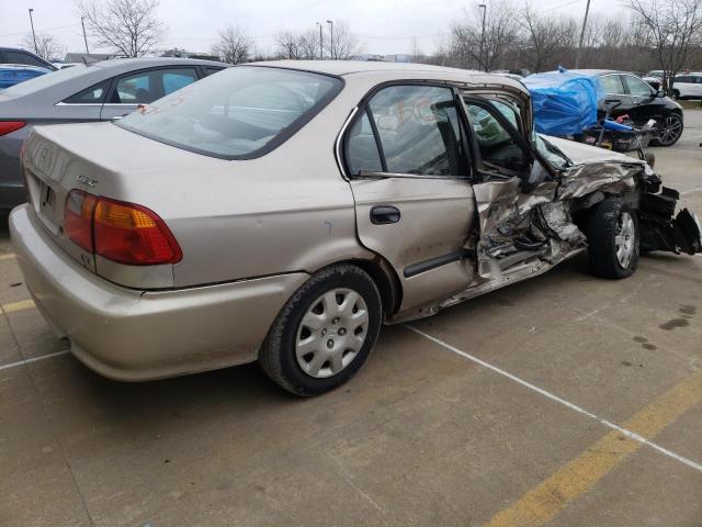 1HGEJ6674YL023075 - 2000 HONDA CIVIC LX TAN photo 3