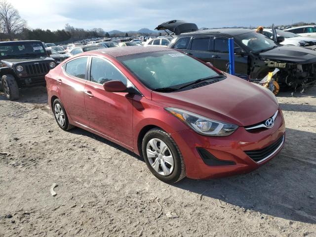 5NPDH4AE7GH766185 - 2016 HYUNDAI ELANTRA SE RED photo 4