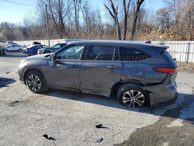 5TDGZRBH2NS212818 - 2022 TOYOTA HIGHLANDER XLE GRAY photo 2