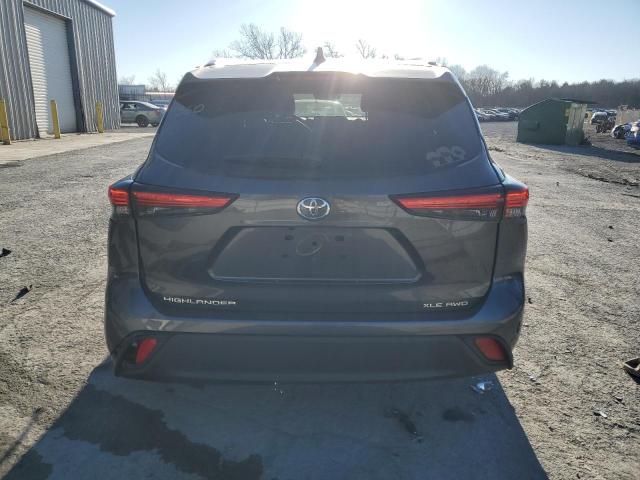 5TDGZRBH2NS212818 - 2022 TOYOTA HIGHLANDER XLE GRAY photo 6