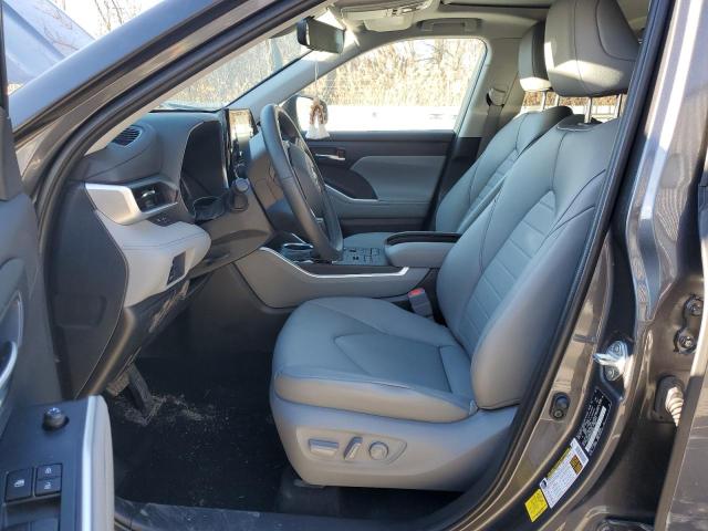5TDGZRBH2NS212818 - 2022 TOYOTA HIGHLANDER XLE GRAY photo 7