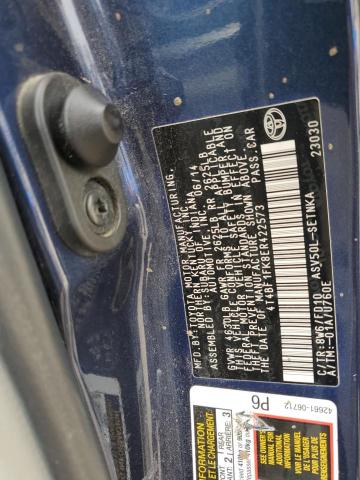 4T4BF1FK8ER422573 - 2014 TOYOTA CAMRY L BLUE photo 13