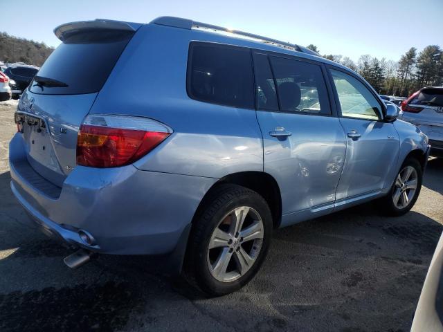 JTEES43A582040744 - 2008 TOYOTA HIGHLANDER SPORT BLUE photo 3