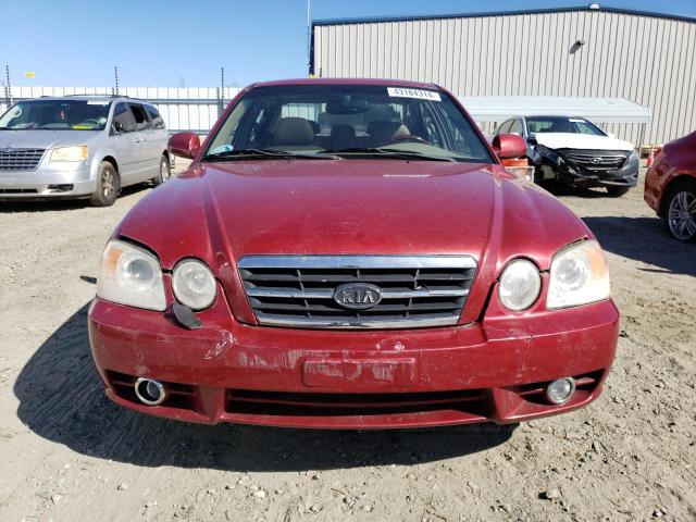 KNAGD126145327412 - 2004 KIA OPTIMA LX RED photo 5