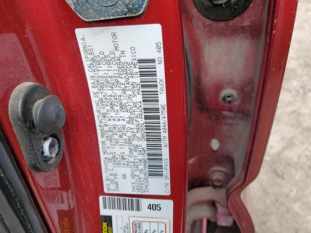 3TMJU62N78M061505 - 2008 TOYOTA TACOMA DOUBLE CAB PRERUNNER RED photo 12