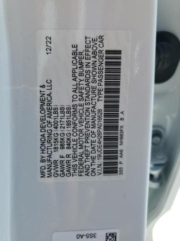 19UDE4H26PA016628 - 2023 ACURA INTEGRA WHITE photo 12