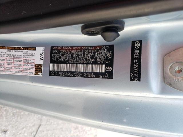 JTKDE167360087519 - 2006 TOYOTA SCION TC ვერცხლისფერი ფოტო 12