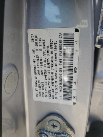 1HGCP26498A001055 - 2008 HONDA ACCORD LXP SILVER photo 12