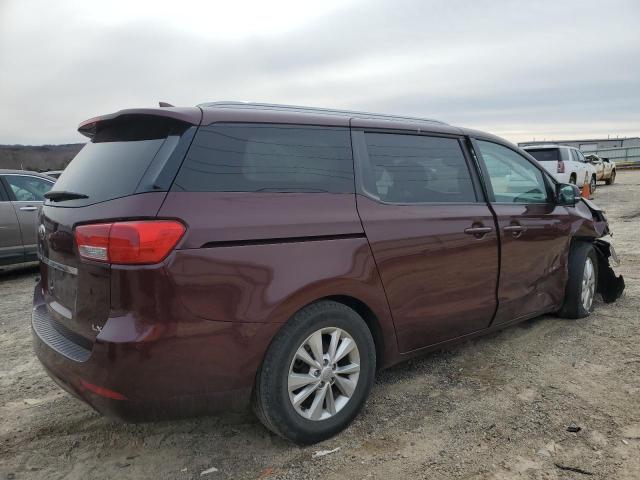 KNDMB5C15H6282142 - 2017 KIA SEDONA LX BURGUNDY photo 3