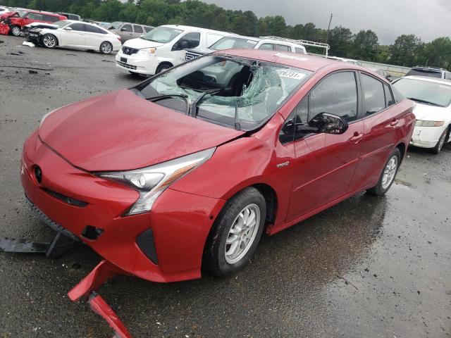 JTDKBRFU9H3568307 - 2017 TOYOTA PRIUS RED photo 2