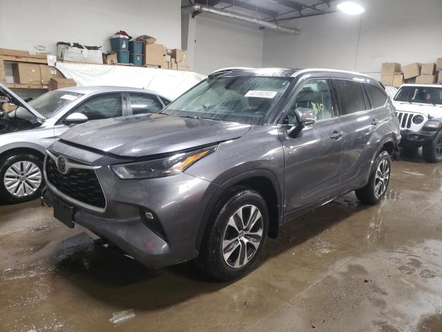 5TDGZRBH1NS185613 - 2022 TOYOTA HIGHLANDER XLE Մոխրագույն լուսանկար 1