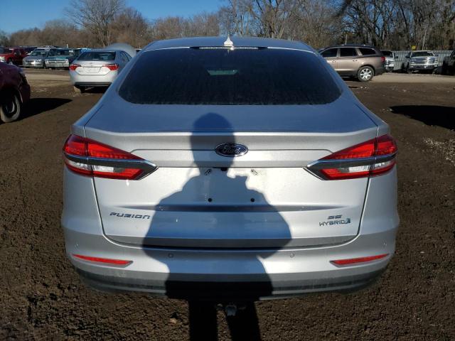 3FA6P0LU7KR208714 - 2019 FORD FUSION SE SILVER photo 6