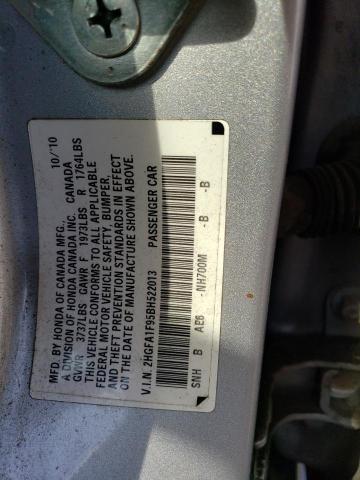 2HGFA1F95BH522013 - 2011 HONDA CIVIC EXL SILVER photo 12