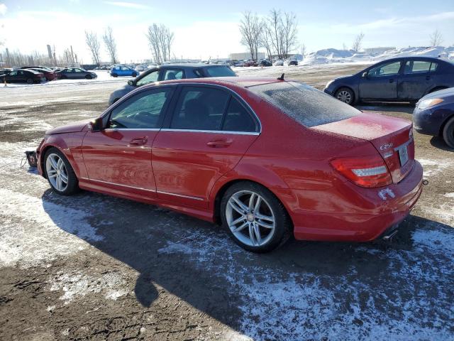 WDDGF8FB4CA688397 - 2012 MERCEDES-BENZ C 250 4MATIC RED photo 2