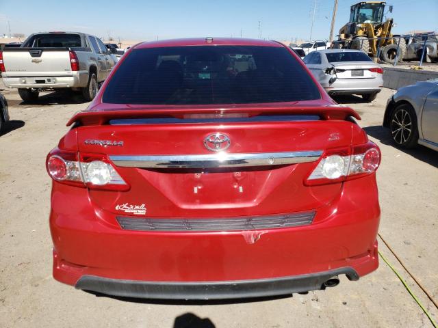 2T1BU4EE9BC701458 - 2011 TOYOTA COROLLA BASE RED photo 6