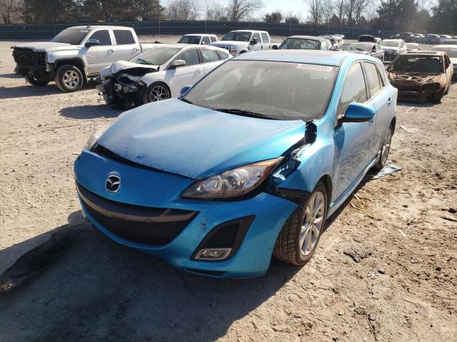 JM1BL1M54B1447861 - 2011 MAZDA 3 S BLUE photo 2