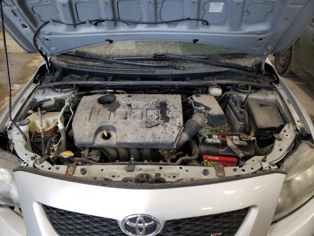 2T1BU4EE4AC334290 - 2010 TOYOTA COROLLA BASE SILVER photo 11