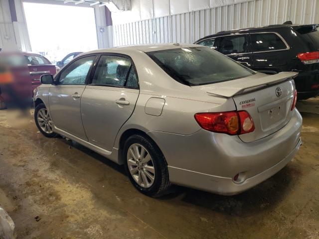 2T1BU4EE4AC334290 - 2010 TOYOTA COROLLA BASE SILVER photo 2