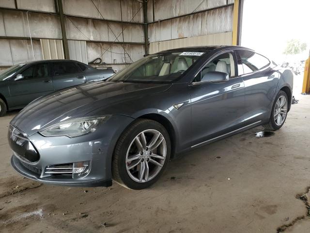 5YJSA1S14EFP30648 - 2014 TESLA MODEL S GRAY photo 1