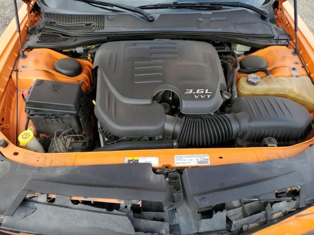 2C3CDYAG7EH158578 - 2014 DODGE CHALLENGER SXT ORANGE photo 11