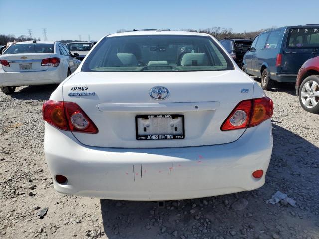 JTDBL40E19J015343 - 2009 TOYOTA COROLLA BASE WHITE photo 6