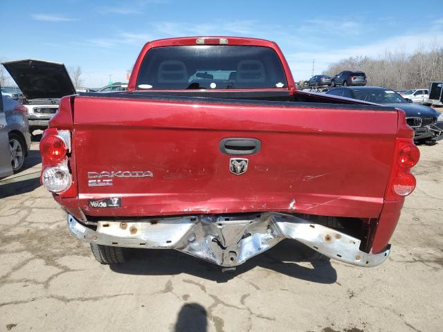 1D7HE48K36S527292 - 2006 DODGE DAKOTA QUAD SLT RED photo 6