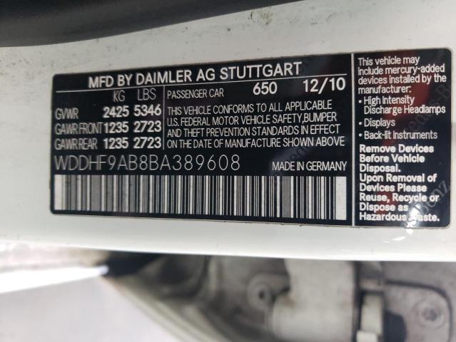 WDDHF9AB8BA389608 - 2011 MERCEDES-BENZ E 550 4MATIC WHITE photo 12