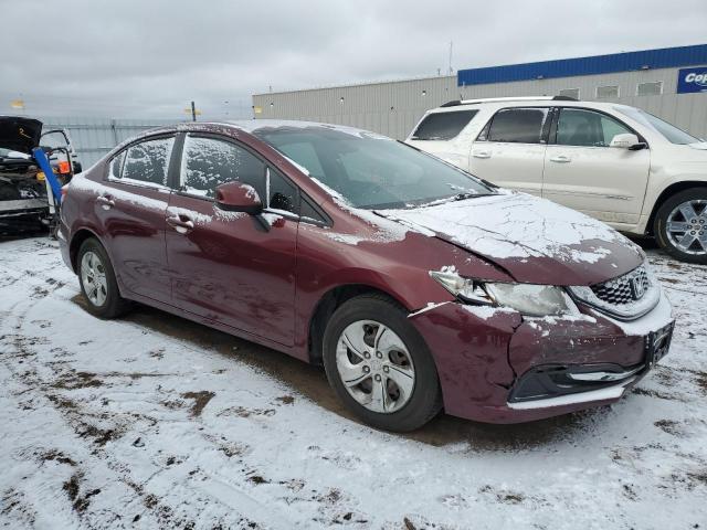 2HGFB2F53DH570807 - 2013 HONDA CIVIC LX MAROON photo 4