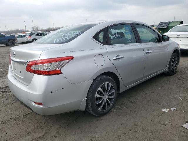 3N1AB7AP2FY334292 - 2015 NISSAN SENTRA S SILVER photo 3