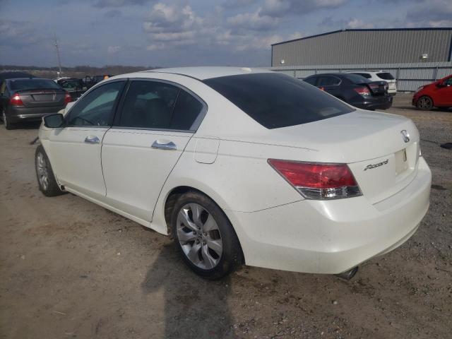 5KBCP3F85AB005559 - 2010 HONDA ACCORD EXL WHITE photo 2