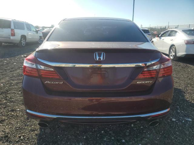 1HGCR2F50GA181088 - 2016 HONDA ACCORD SPORT BURGUNDY photo 6