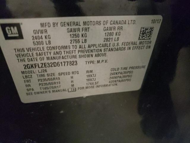 2GKFLZE32D6177823 - 2013 GMC TERRAIN DENALI BLACK photo 13