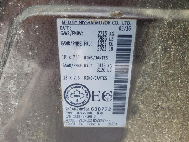 5N1AR2MM9GC638772 - 2016 NISSAN PATHFINDER S 双色 照片 14