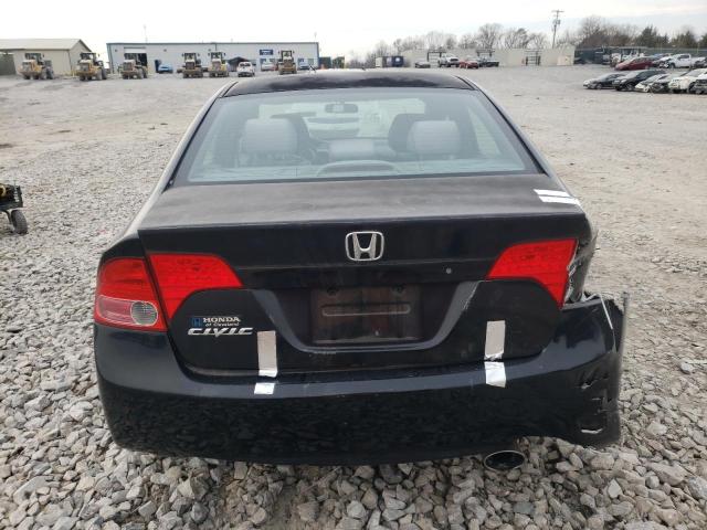 2HGFA16598H357427 - 2008 HONDA CIVIC LX BLACK photo 6