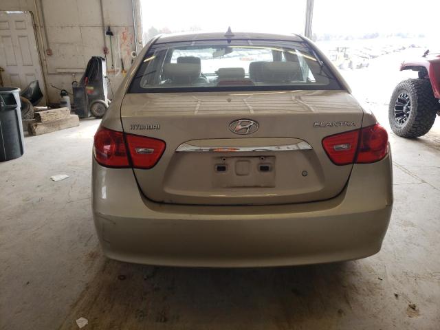 KMHDU4AD1AU085919 - 2010 HYUNDAI ELANTRA BLUE TAN photo 6