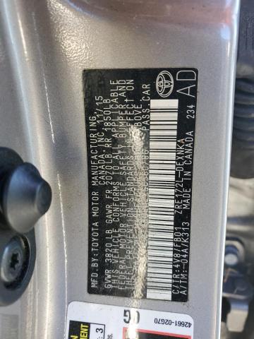 2T1BURHEXGC560786 - 2016 TOYOTA COROLLA L GRAY photo 12