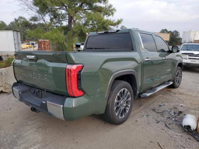 5TFJA5AB0NX011058 - 2022 TOYOTA TUNDRA CREWMAX LIMITED GREEN photo 3