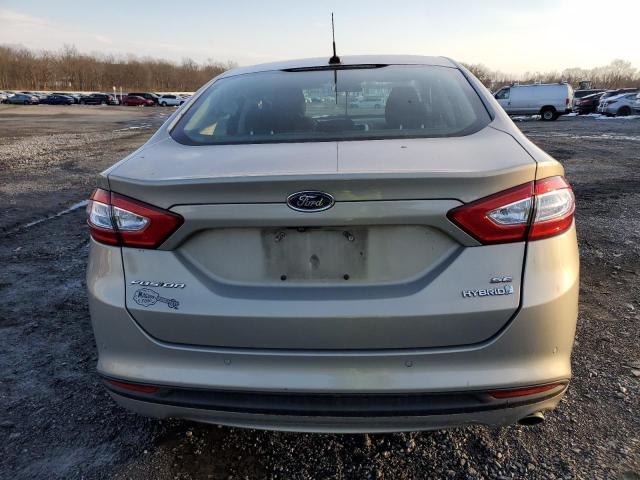 3FA6P0LU7FR230850 - 2015 FORD FUSION SE HYBRID CREAM photo 6