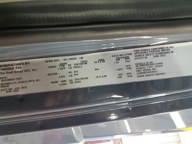 3C7WRVMG2NE125989 - 2022 RAM PROMASTER 3500 STANDARD Синий фото 12